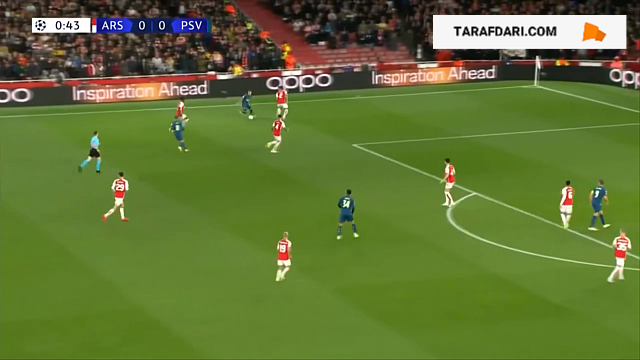 خلاصه بازی آرسنال 4-0 آیندهوون (لیگ قهرمانان اروپا - 2023/24)