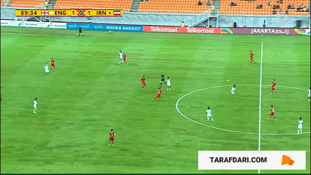 گل اندالا به ایران روی اشتباه آرشا شکوری (انگلیس 2-1 ایران)