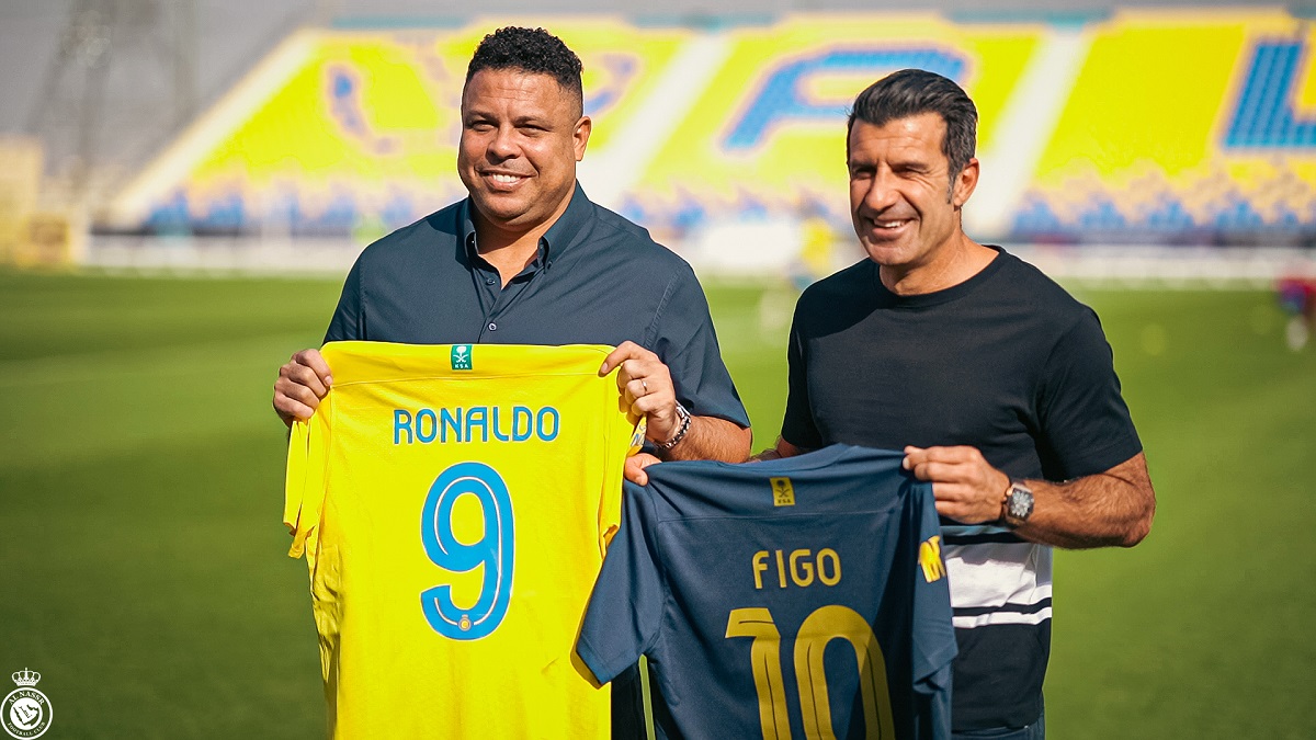 بازدید رونالدو نازاریو و لوئیس فیگو از باشگاه النصر عربستان