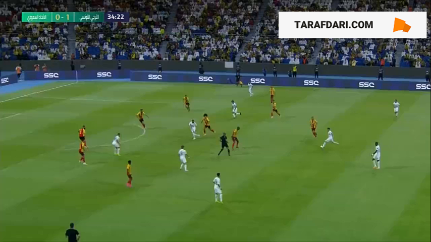گل عبدالرزاق حمدالله به اسپرانس تونس روی حرکت زیبا و پاس گل کریم بنزما / فیلم