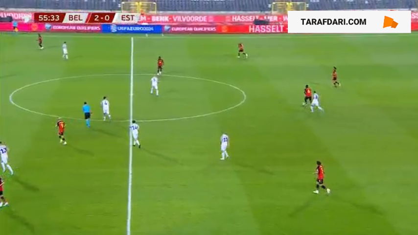 بریس روملو لوکاکو در شب برتری 5-0 بلژیک مقابل استونی / فیلم