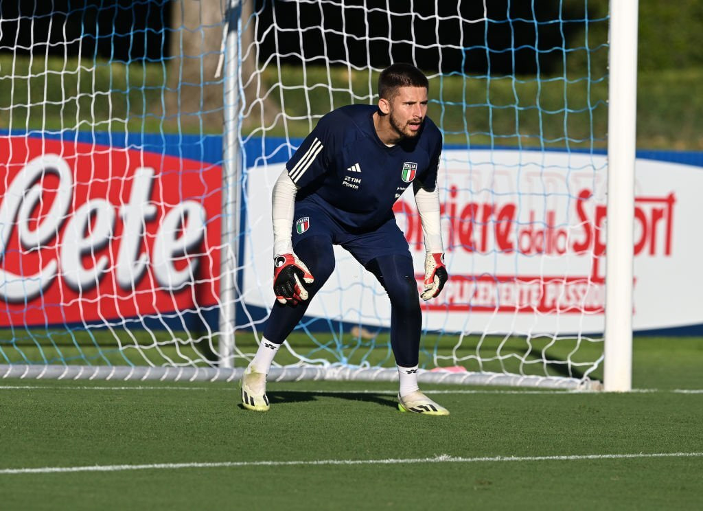 گولیلمو ویکاریو در تمرین تیم ملی ایتالیا