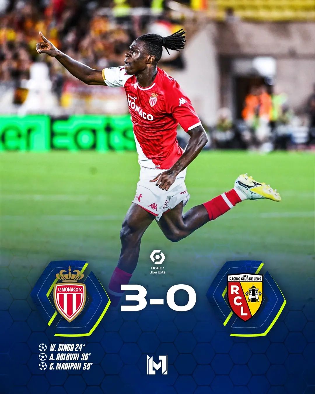 موناکو 3-0 لانس