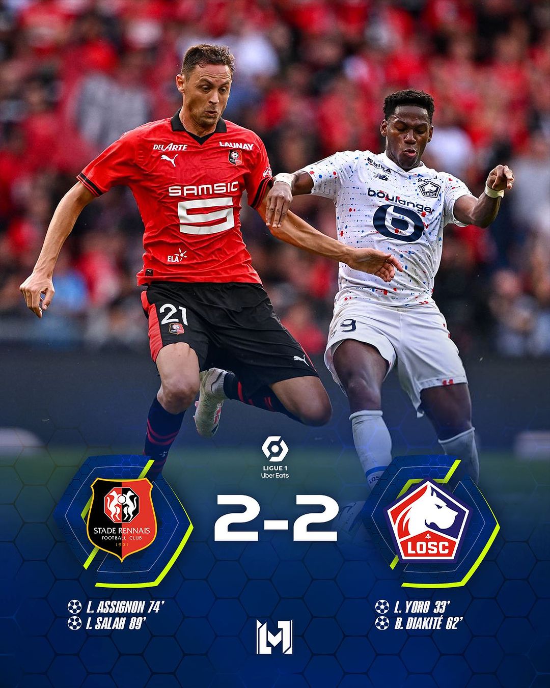 Rennes 2-2 Lille